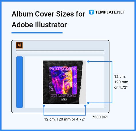 album cover size inches